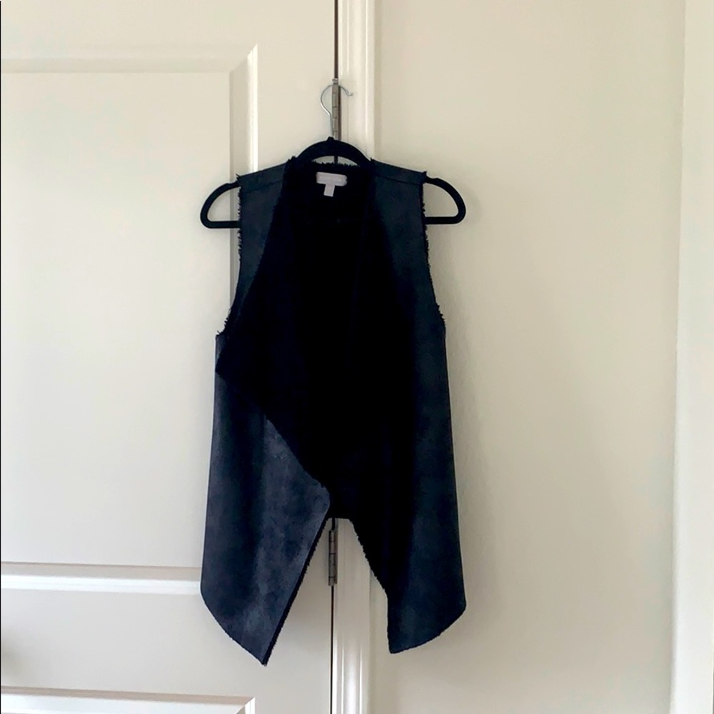 Nordstrom black faux fur vest